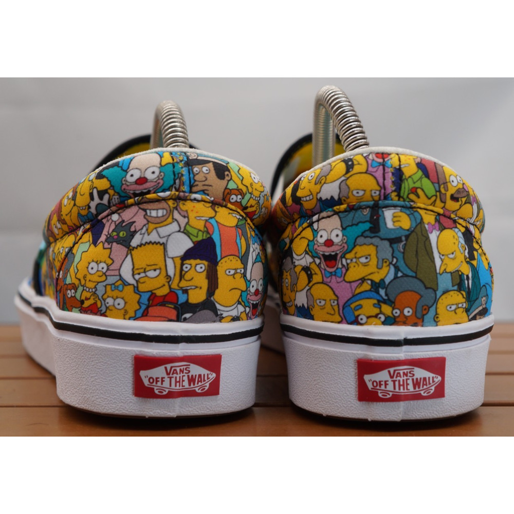 VANS X THE SIMPSONS SHOES MENS 9.5 SPRINGFIELD COLLAGE COMFYCUSH CLASSIC SLIP-ON - Picture 8 of 14